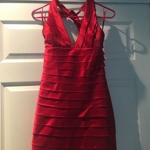 BCBG Red mini halter dress
